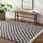 Livabliss Birmingham Checker Shag Machine Woven Rug