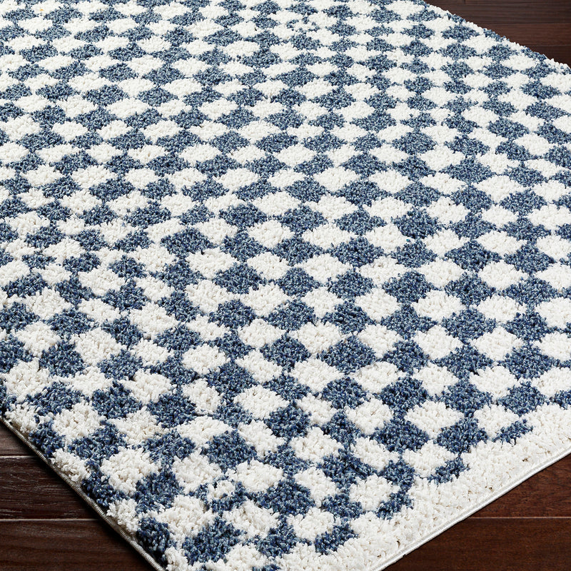 Livabliss Birmingham Checker Shag Machine Woven Rug