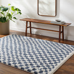 Livabliss Birmingham Checker Shag Machine Woven Rug