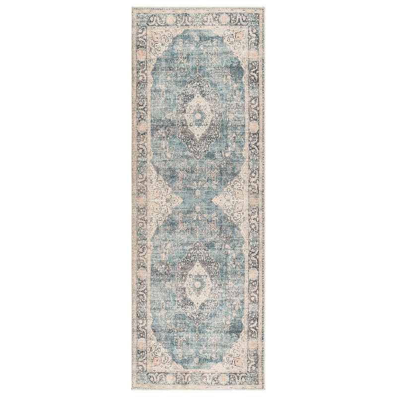 Becki Owens x Livabliss Marlene Teal Machine Woven Rug