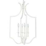 Old World Design Lindy White Gesso Chandelier