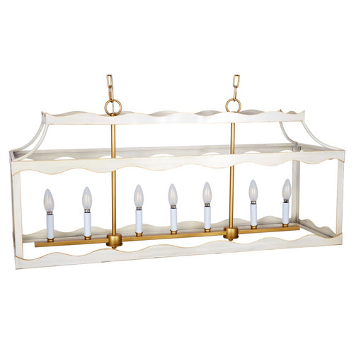 Old World Design Miriam Cream and Gold Metal Chandelier