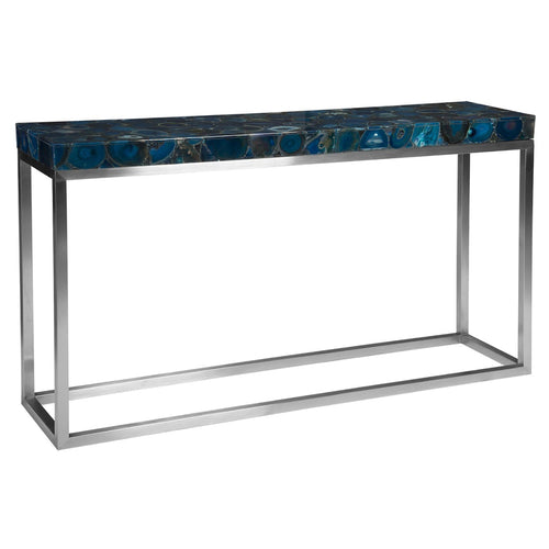 Phillips Collection Agate & Stainless Steel Console Table