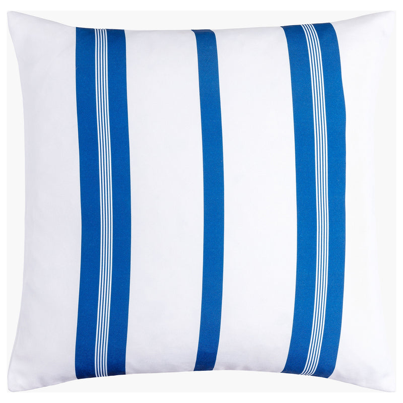 Classic Thin Stripe Blue Throw Pillow