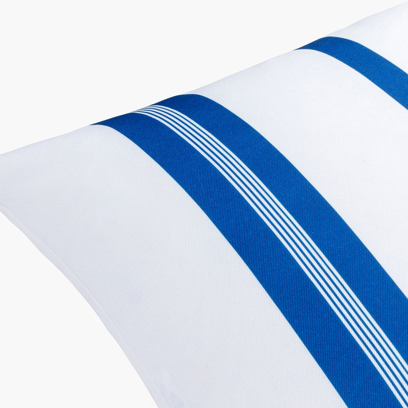 Classic Thin Stripe Blue Throw Pillow