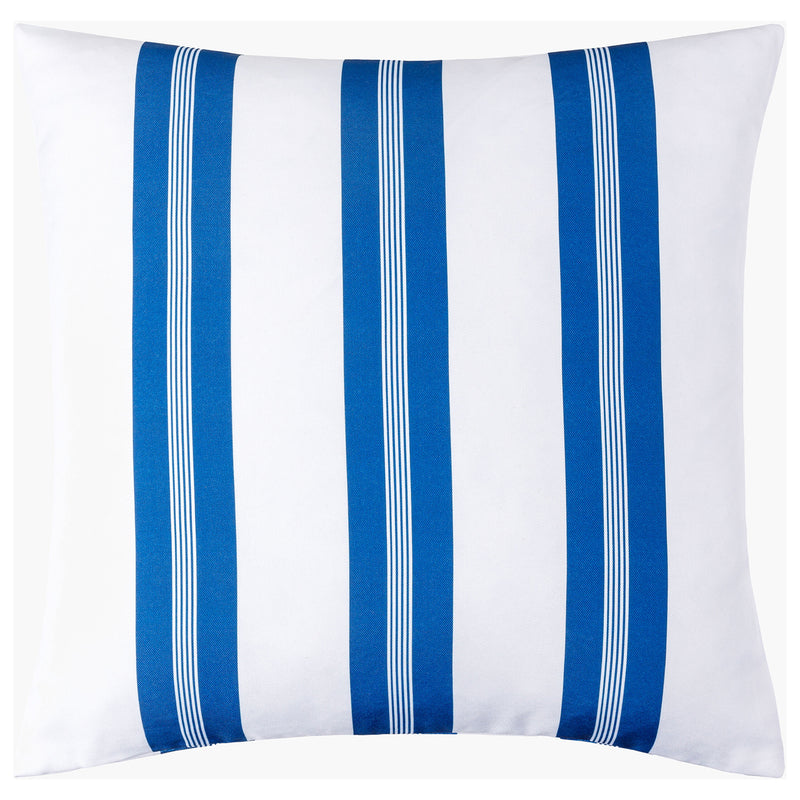 Classic Stripe Blue Throw Pillow