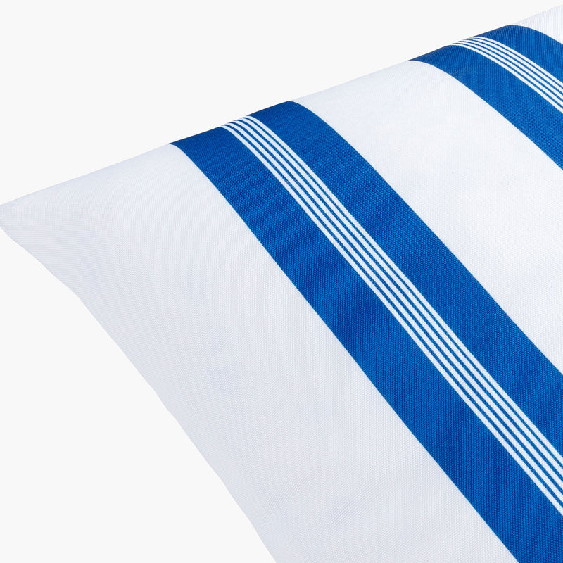 Classic Stripe Blue Throw Pillow