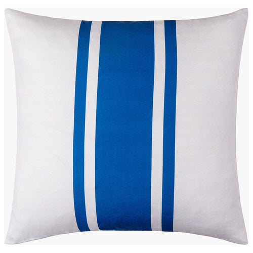 Classic Center Stripe Blue Throw Pillow