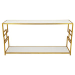 Two Shelves Gold Console Table