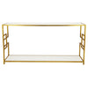 Two Shelves Gold Console Table