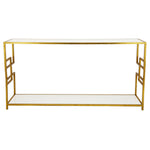 Two Shelves Gold Console Table