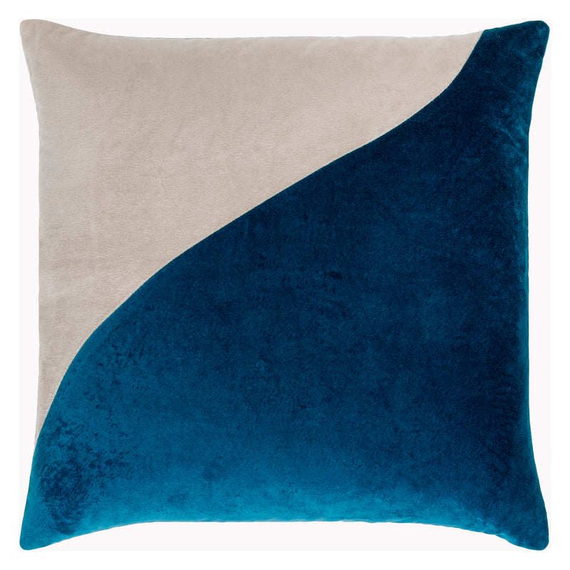 Cotton Velvet Wave Throw Pillow