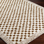 Livabliss Freud Checker Border Machine Woven Rug