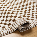 Livabliss Freud Checker Border Machine Woven Rug