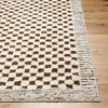 Livabliss Freud Checker Border Machine Woven Rug