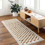 Livabliss Freud Checker Border Machine Woven Rug