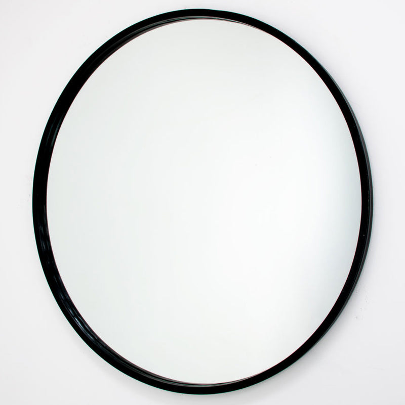 Black Large Round Wall Mirror