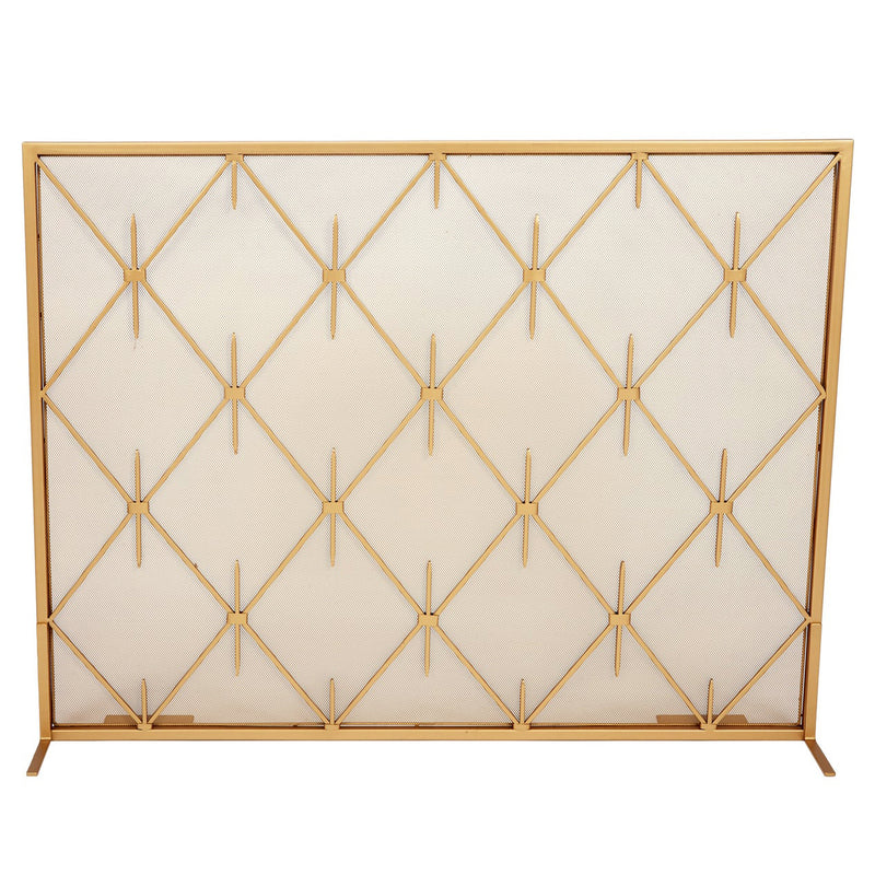 Old World Design Korbyn Gold Fireplace Screen