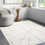 Galey Alix x Livabliss Architect Grid Machine Woven Rug