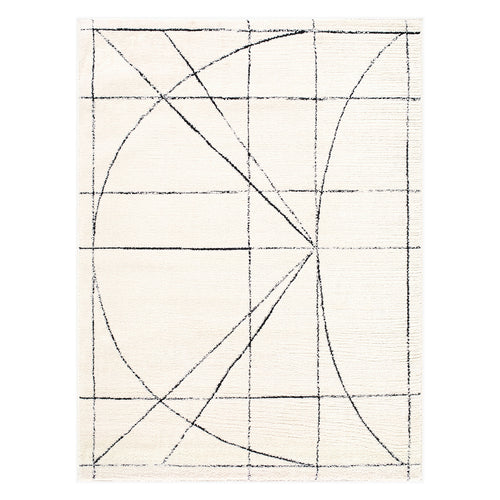 Galey Alix x Livabliss Architect Grid Machine Woven Rug