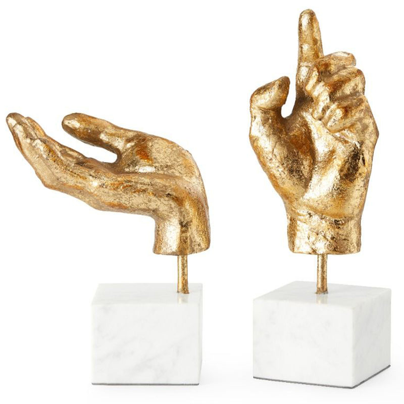 Villa and House Hands Statue Set of 2