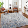 Livabliss Hassler Blue Machine Woven Rug