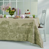 Garnier Thiebaut Jardin Spirituel Olive Jacquard Tablecloth