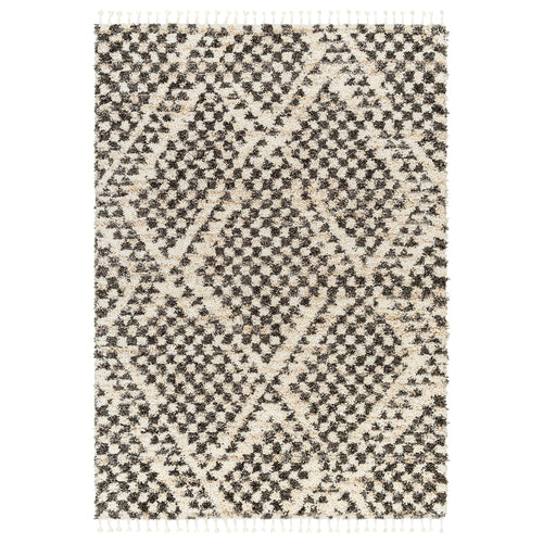 Surya Urban Shag Checker Machine Woven Rug – Paynes Gray