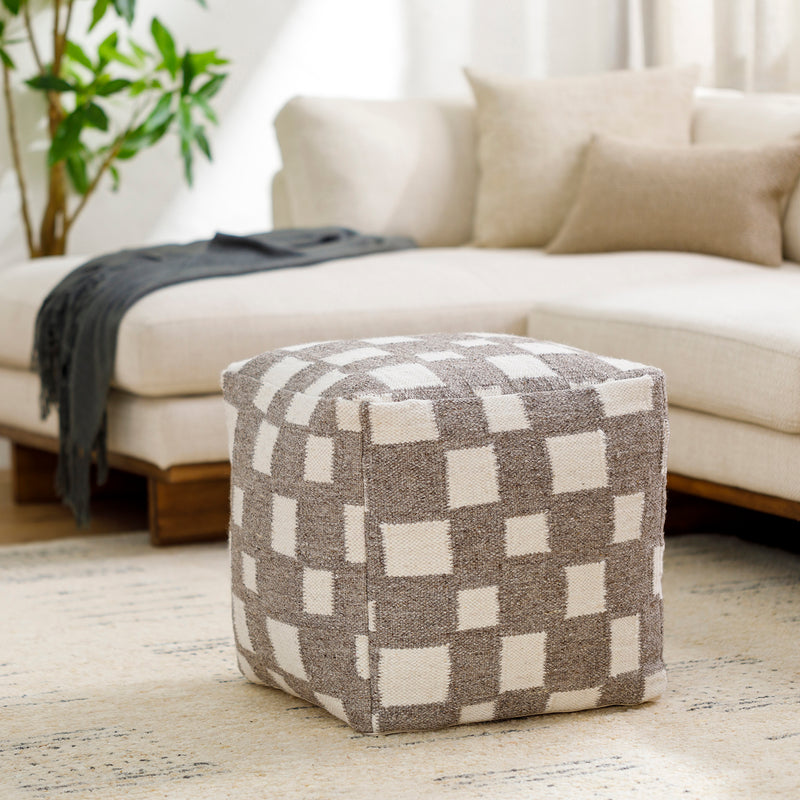 Jacinta Check Pouf