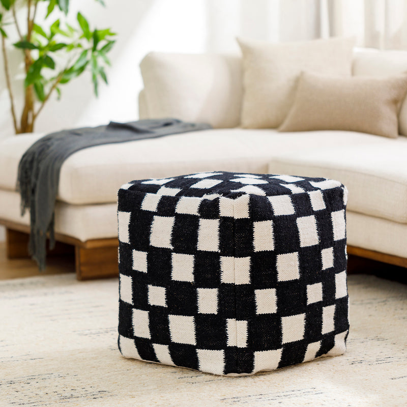 Jacinta Check Pouf