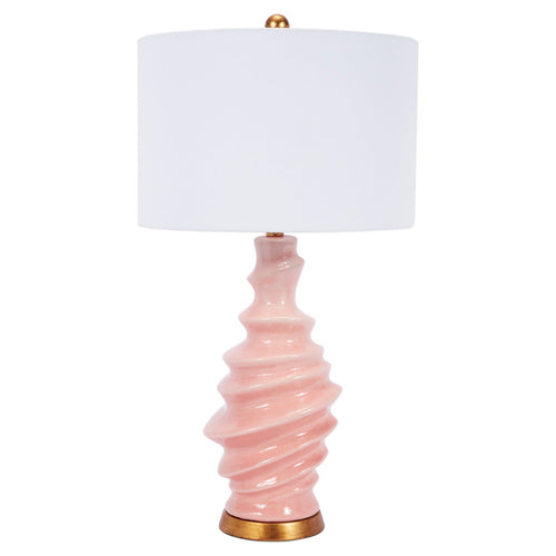 Old World Design Ceramic Ripple Table Lamp