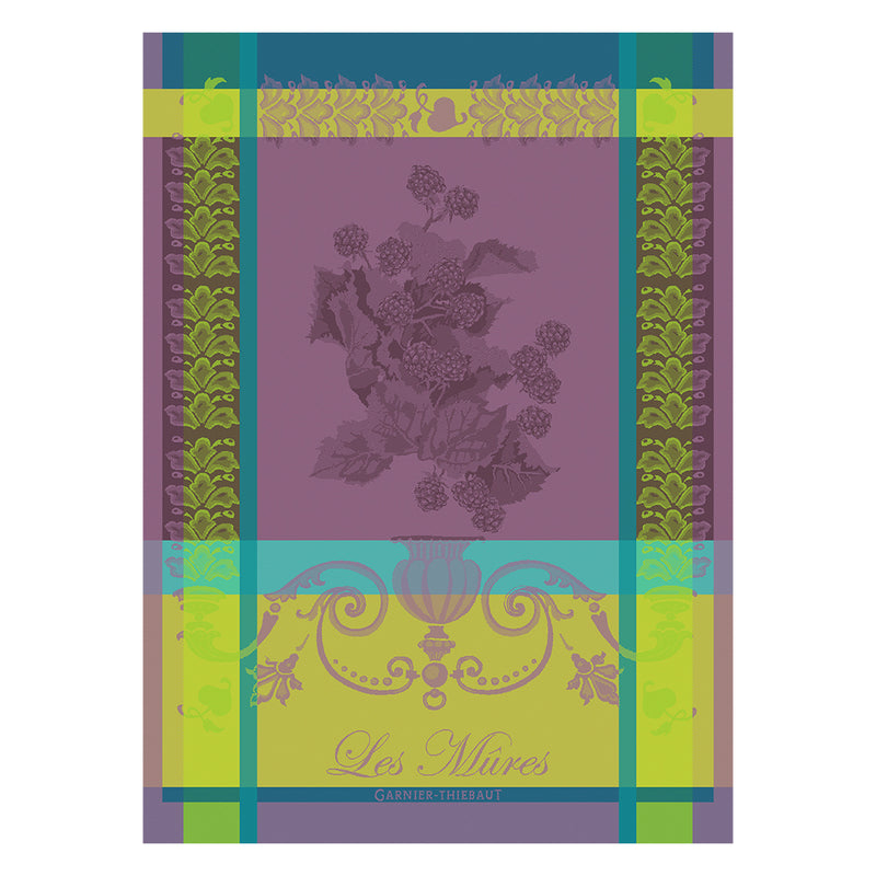 Garnier Thiebaut Les Mures Violet Jacquard Kitchen Towel Set of 4