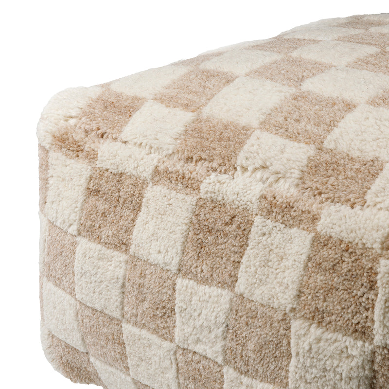 Lukas Checker Pouf