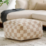 Lukas Checker Pouf