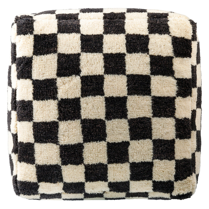 Lukas Checker Pouf