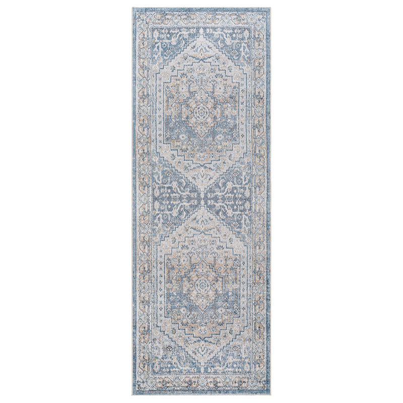 Livabliss Lillian Dark Blue Washable Rug