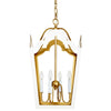 Old World Design Jackie Glossy White & Gold Lantern