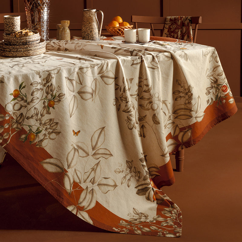 Garnier Thiebaut Mandarines Rouille Tablecloth