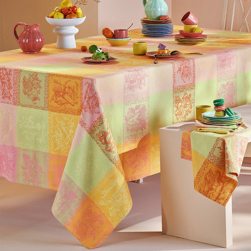 Garnier Thiebaut Mille Abecedaire Chatoyant Jacquard Tablecloth