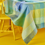 Garnier Thiebaut Mille Rainures Atoll Jacquard Tablecloth