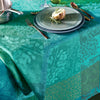 Garnier Thiebaut Mille Rameaux Emeraude Jacquard Tablecloth