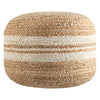 Mallows Stripe Jute Pouf