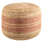 Mallows Stripe Jute Pouf