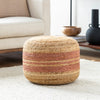 Mallows Stripe Jute Pouf