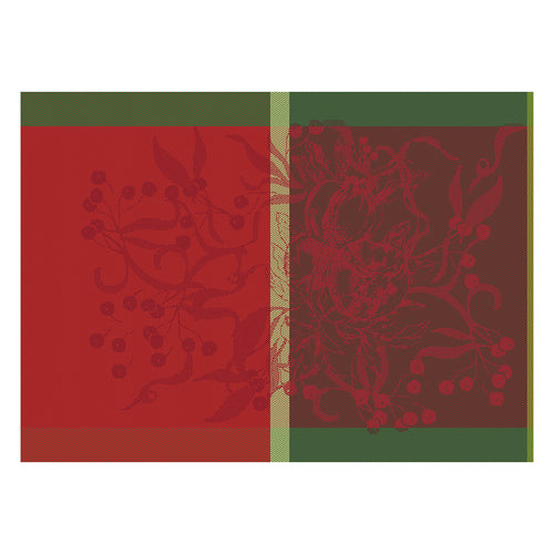 Garnier Thiebaut Noel Fruite Rouge Jacquard Placemat Set of 4