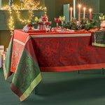 Garnier Thiebaut Noel Fruite Rouge Jacquard Tablecloth