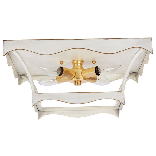 Old World Design Miriam Cream & Gold Flush Mount