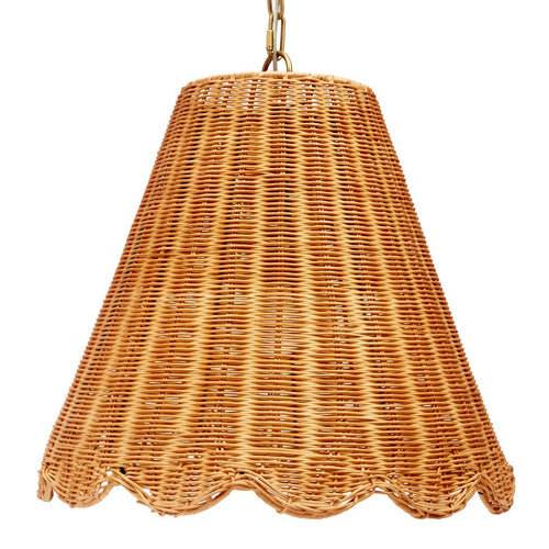 Old World Design Blair Rattan Scalloped Pendent