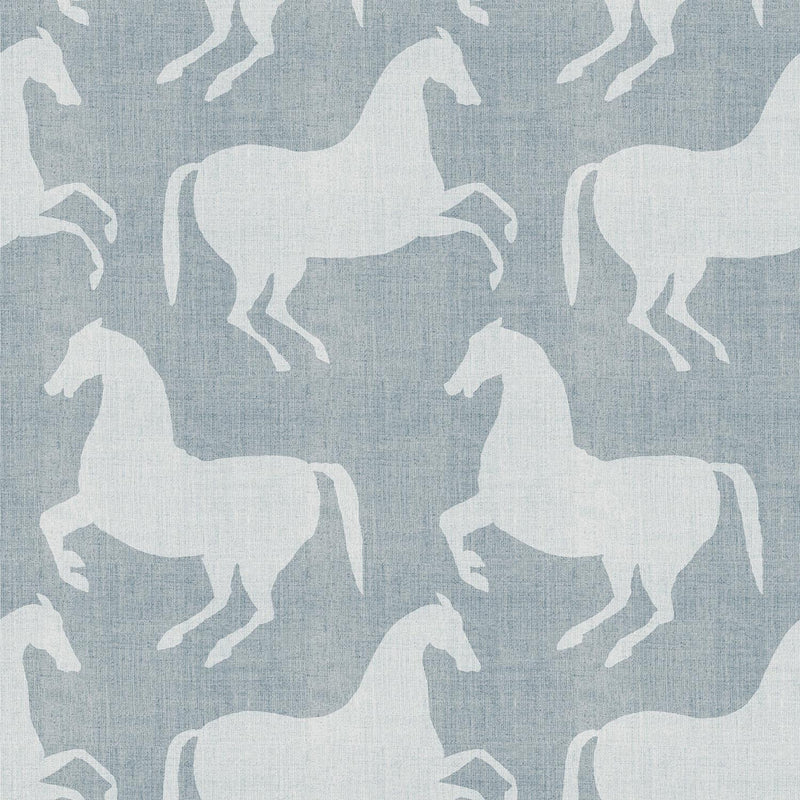 Mitchell Black Paper Horses Wallpaper