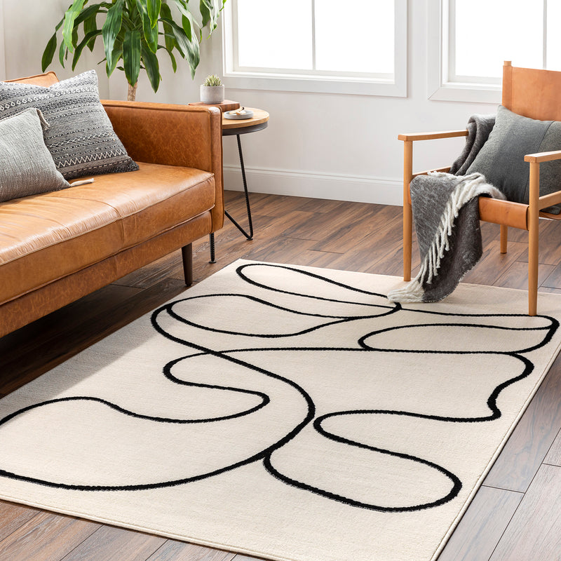 Livabliss Pisa Scribble Machine Woven Rug